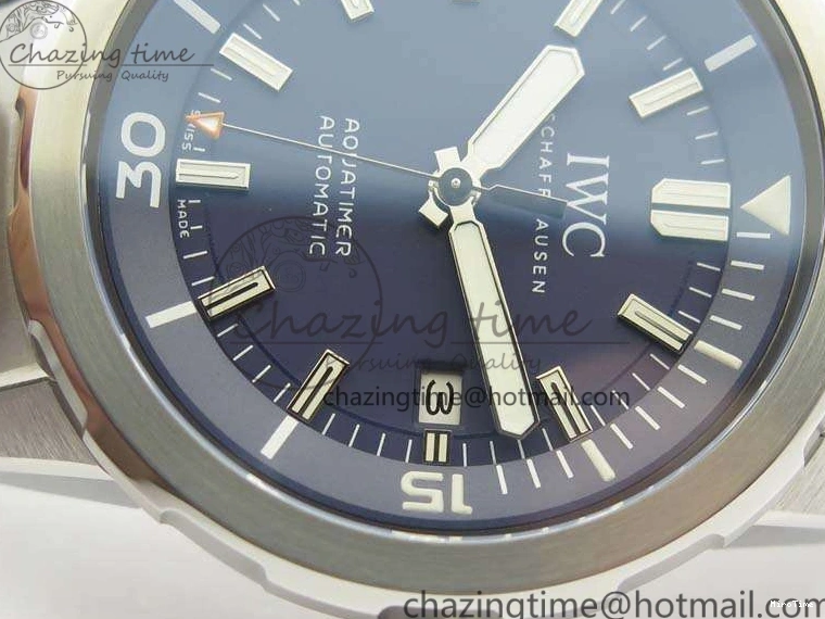 MIROTIME 0104 EasyMatch Aquatimer Automatic IW329004 V6F 1:1 Best Edition Blue Dial On SS Bracelet MIYOTA 7224